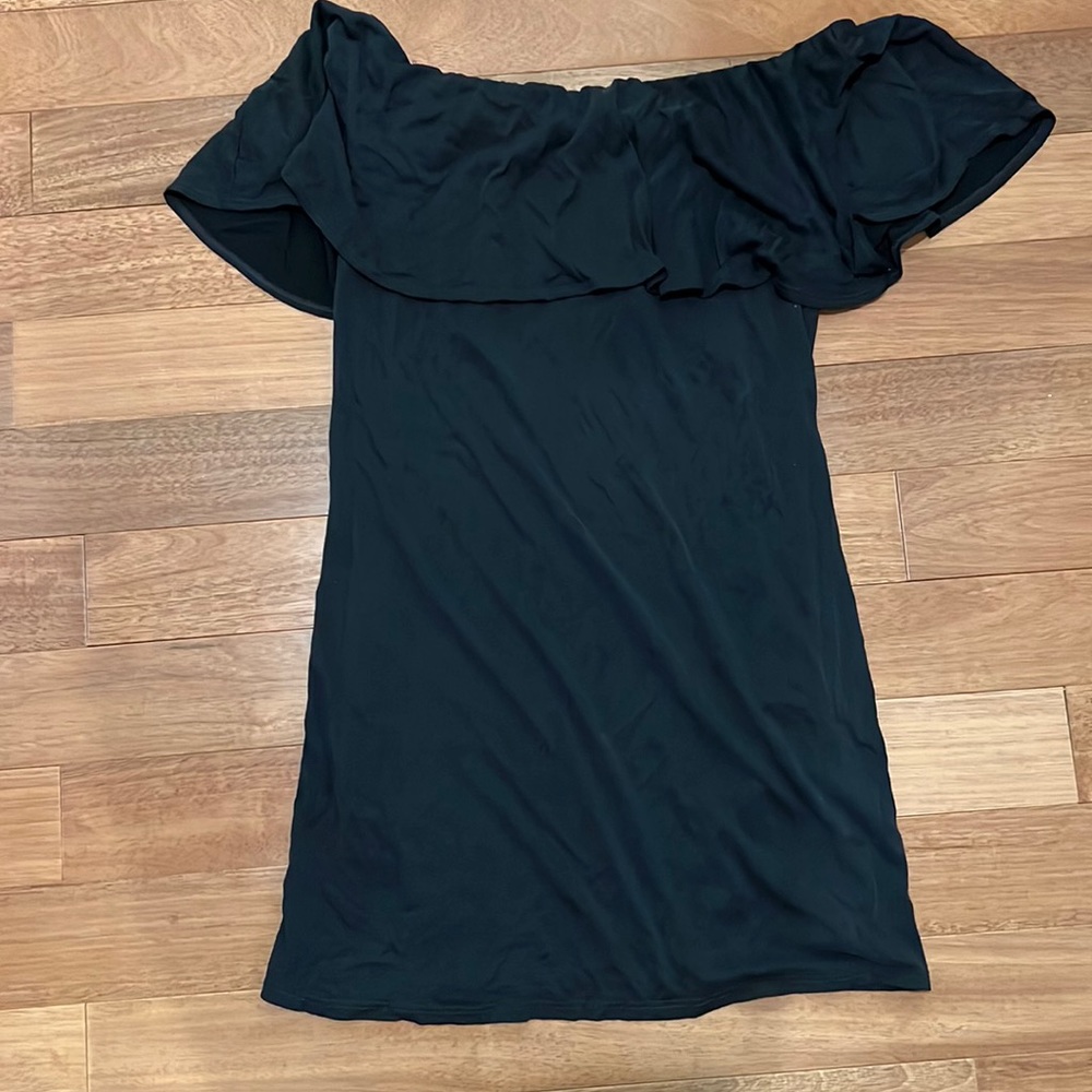 Off shoulder aqua dress